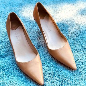 Authentic FACONNABLE All Leather Pumps, Size 5M, Made in Italy